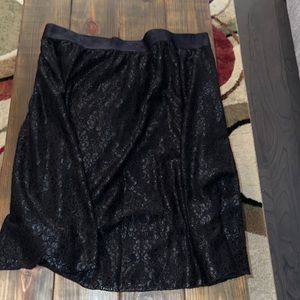 LulaRoe 3x black lace midi skirt